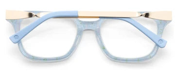 Peepers + LP/ Sidebar Eyeglasses/ Light Blue + Rosemary Stripe Lavender