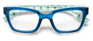 Peepers + LP/ Siren Eyeglasses/ Deep Blue + Rosemary White