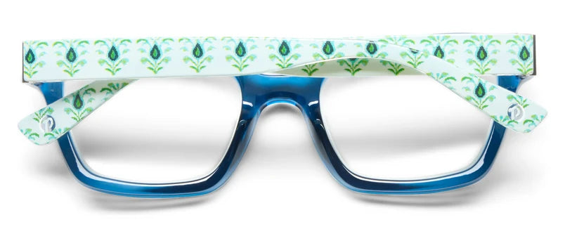 Peepers + LP/ Siren Eyeglasses/ Deep Blue + Rosemary White
