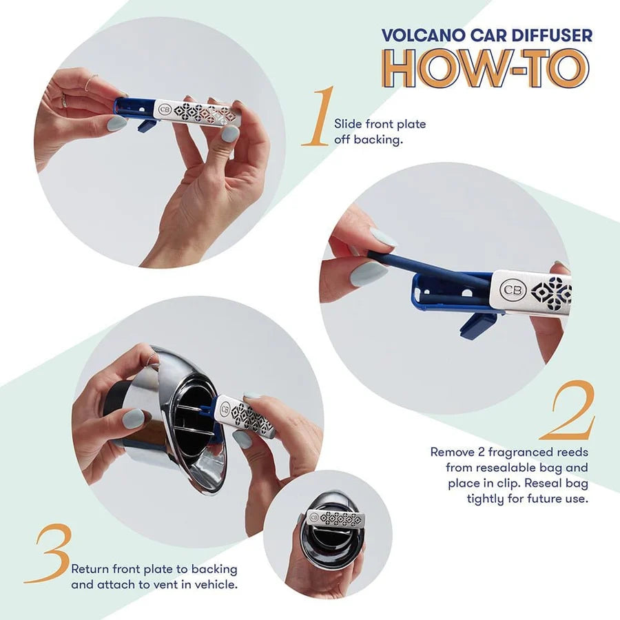 Capri Blue/ Car Diffuser Kit/ Volcano