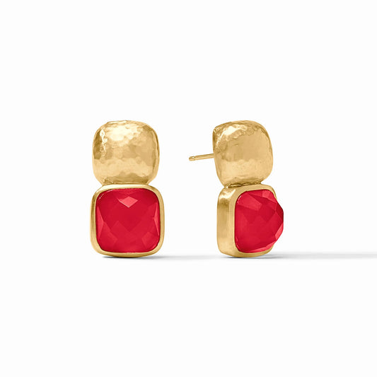 Julie Vos/ Catalina Earring/ Iridescent Strawberry