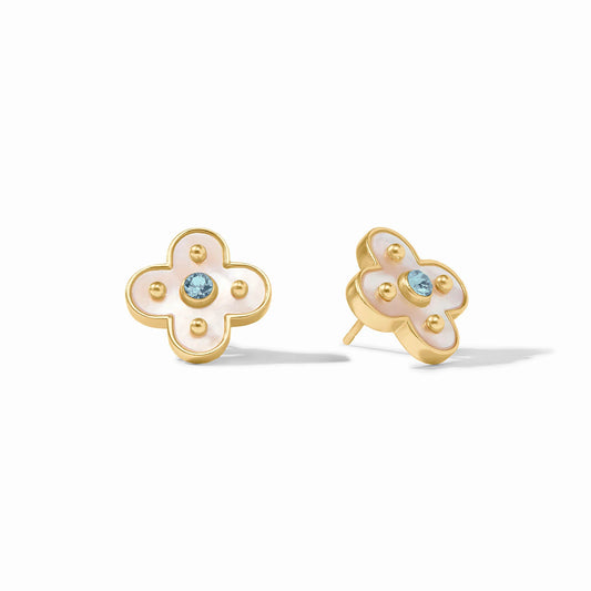 Julie Vos/ Colette Stud/ Chalcedony Blue