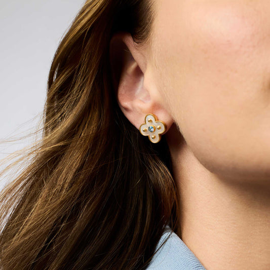 Julie Vos/ Colette Stud/ Chalcedony Blue