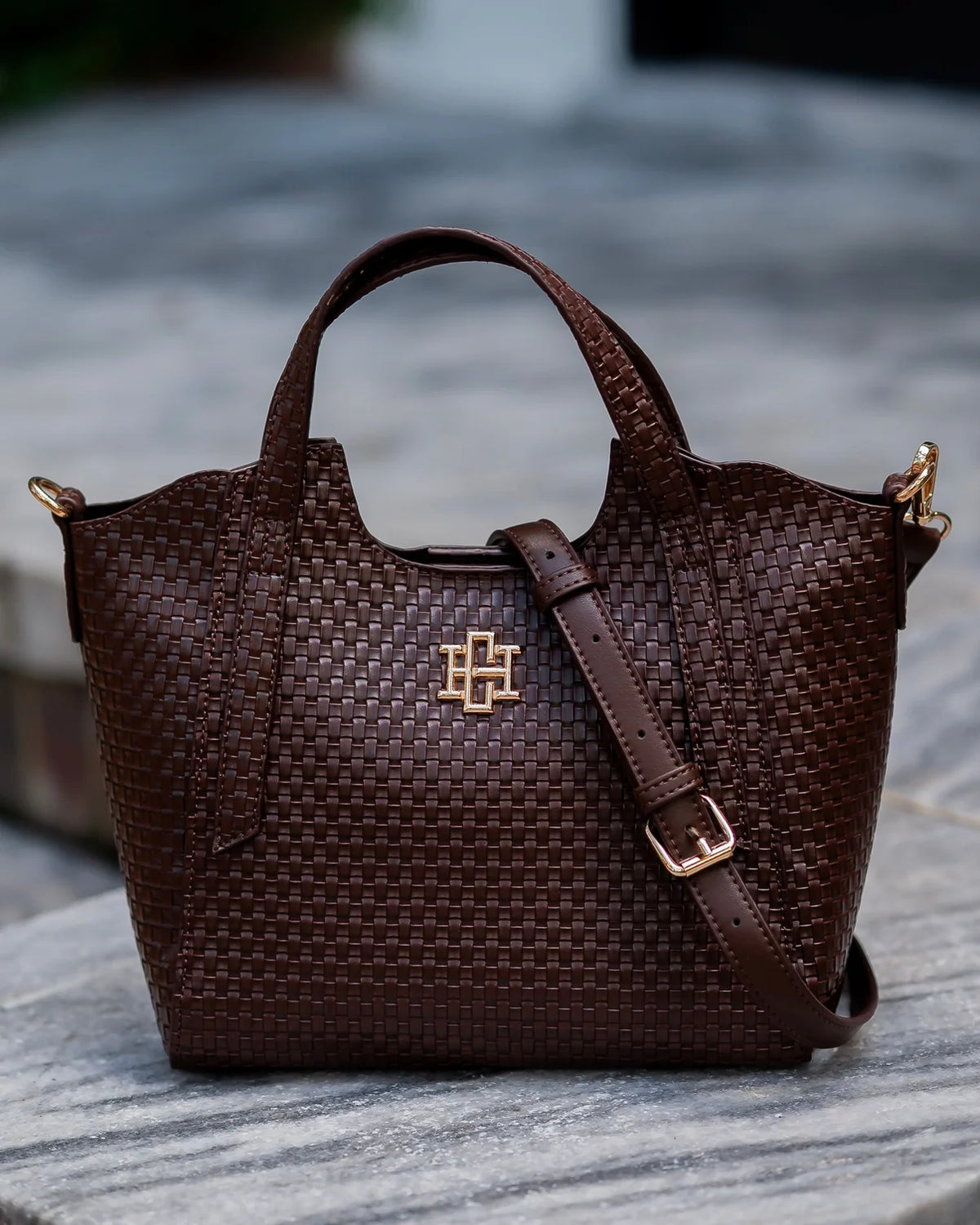 The Kendall Mini Tote/ Chocolate BW