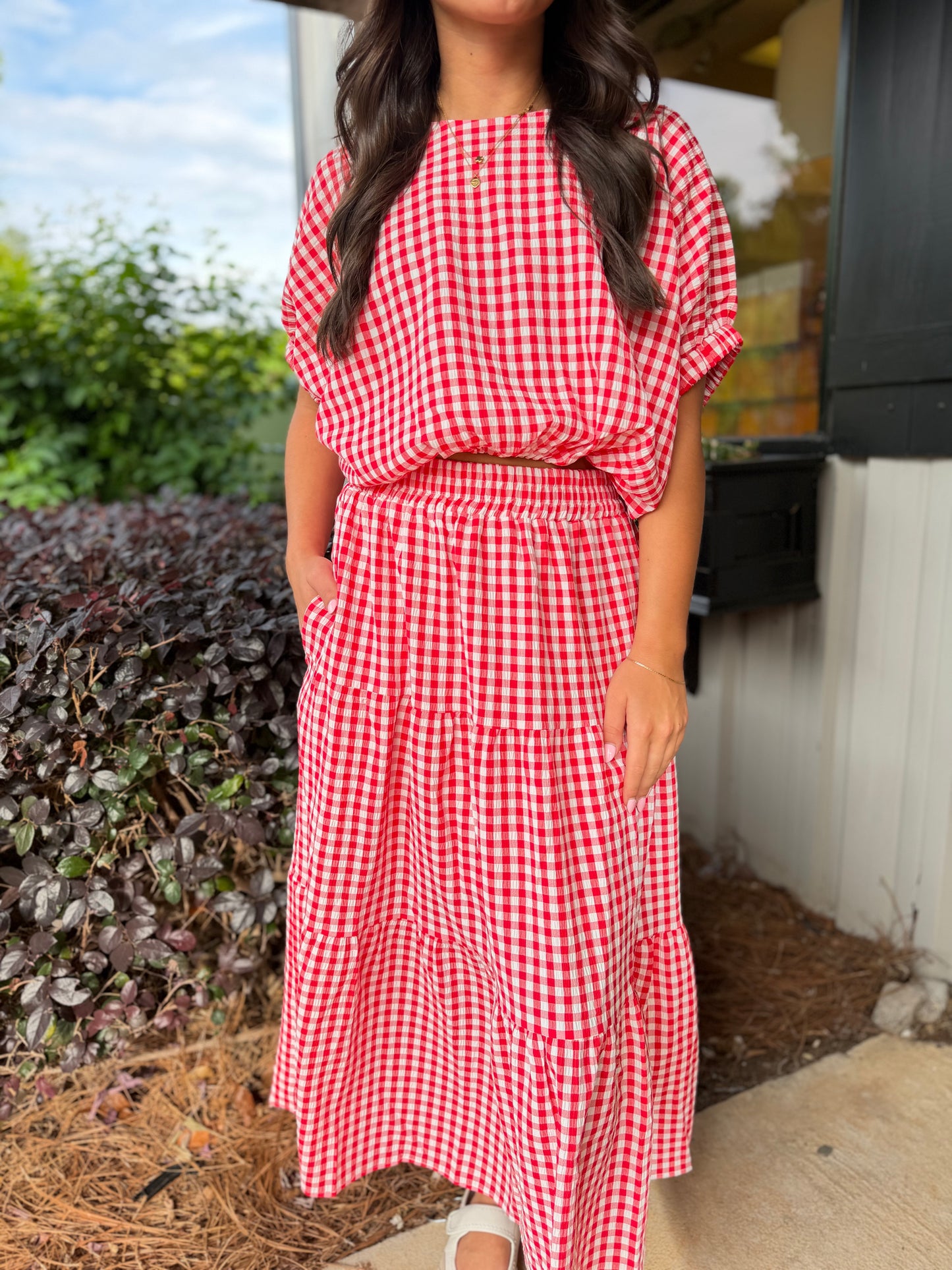 The Greta Gingham Skirt