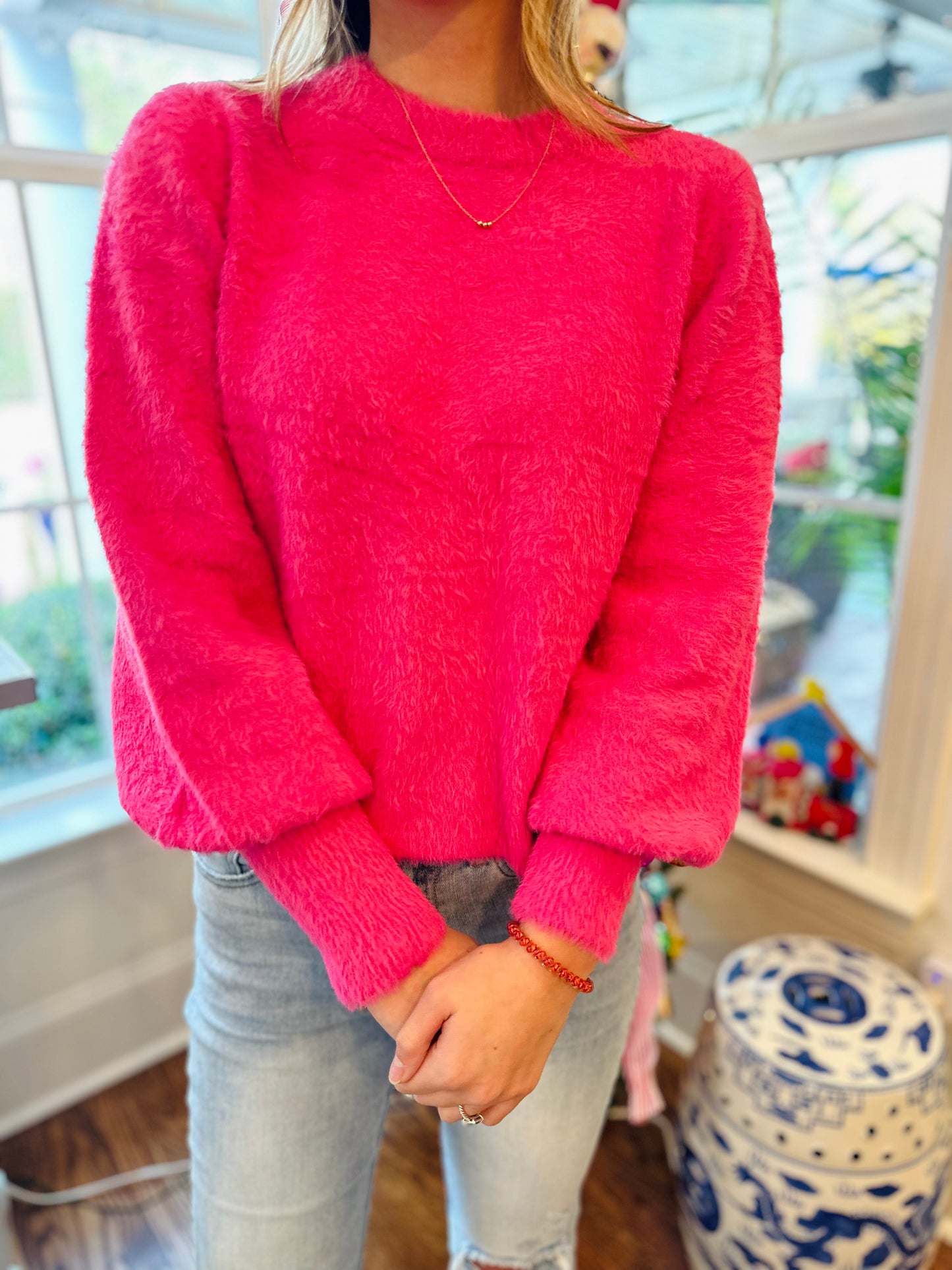 The Paula Pink Sweater/FINAL SALE