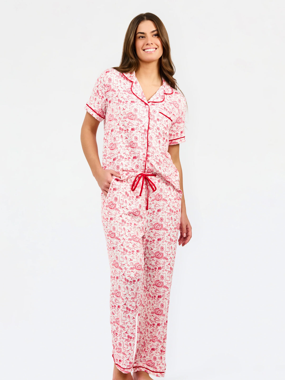 MS/ The Charlotte PJ Set/ Team Toile Red / FINAL SALE