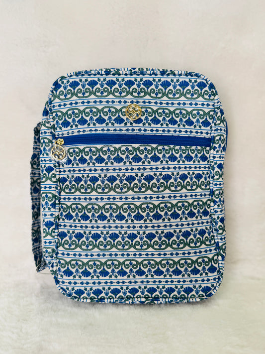 MS/ Bible Cover/ Floral Foulard Navy