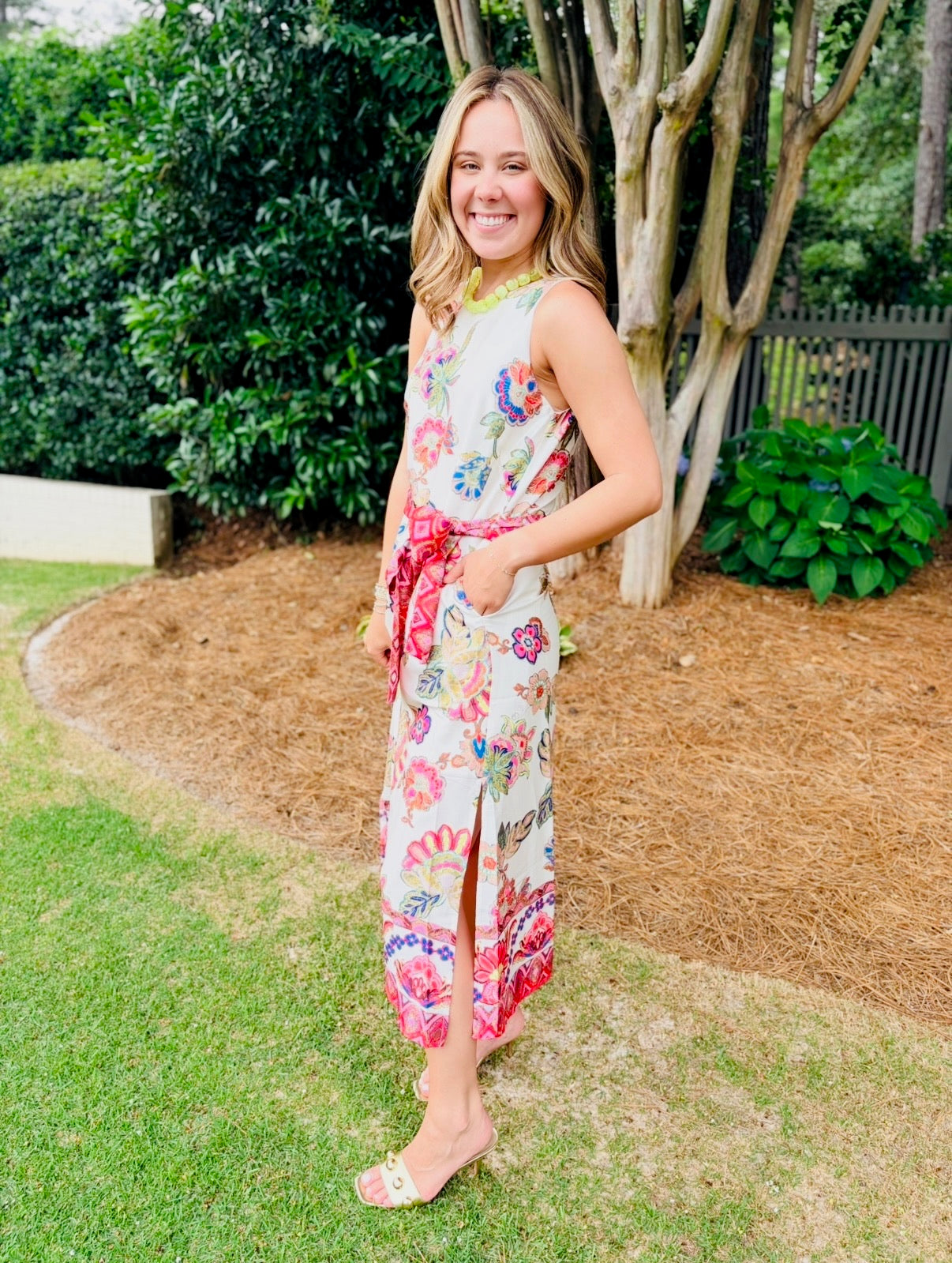 Jade/ The Briar Bloom Column Dress