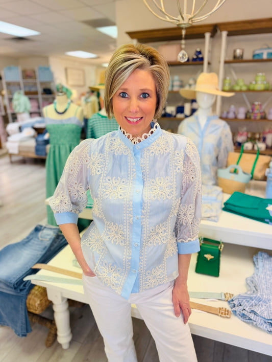 The Elle Embroidered Top