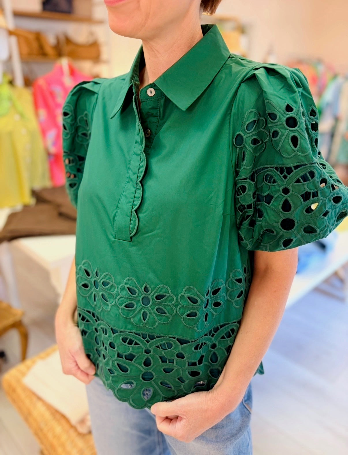 The Emmie Eyelet Top
