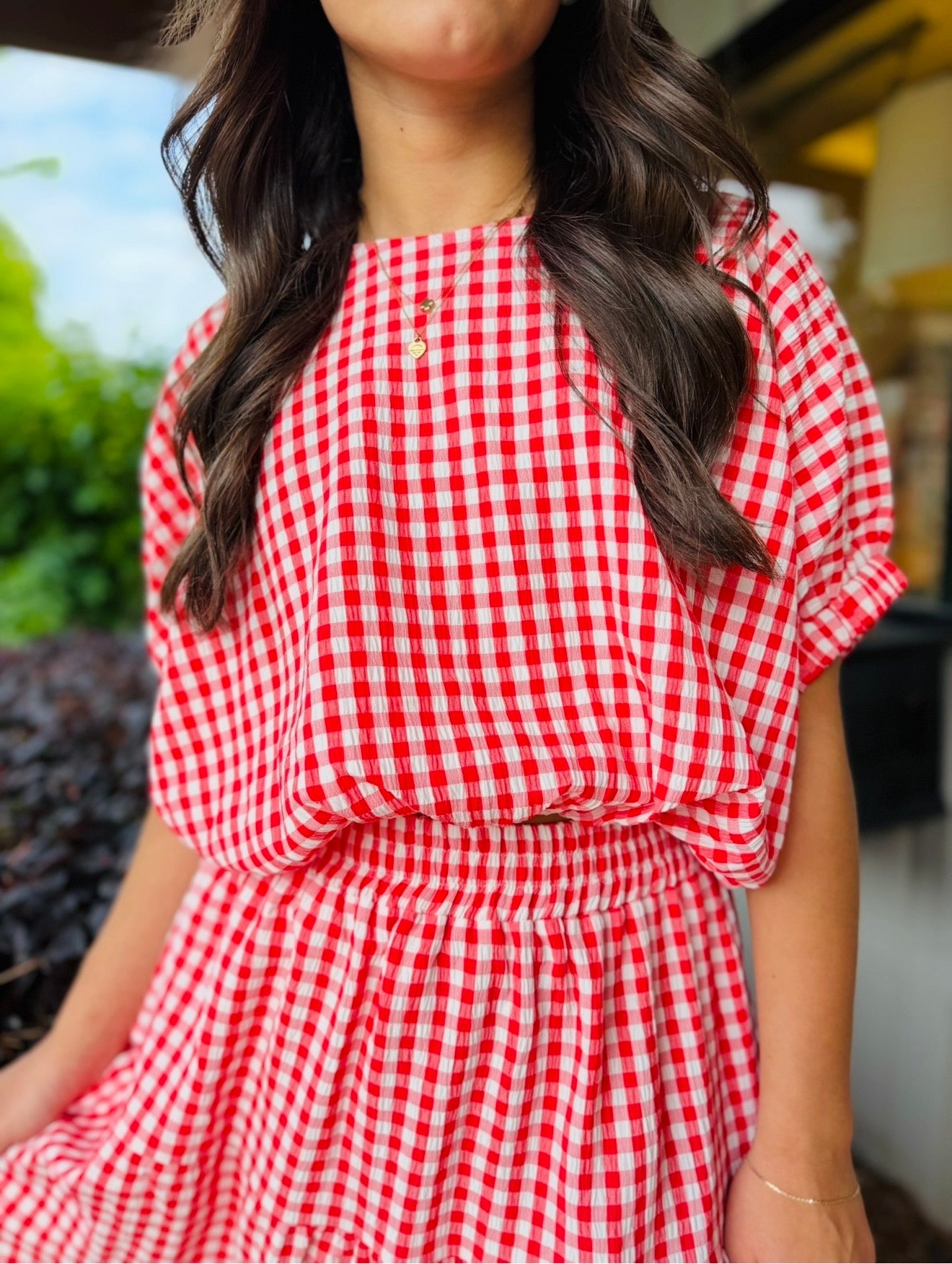 The Greta Gingham Top