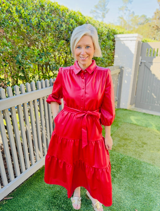 The Livvie Leather Dress