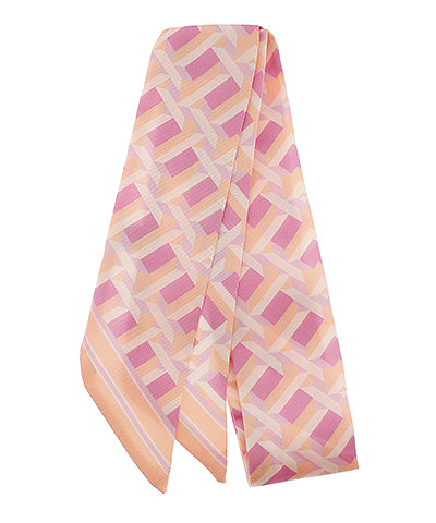 The Pey Patterned Twilly/ Pink + Orange