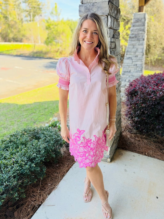 The Hansie Embroidered Mini Dress FINAL SALE