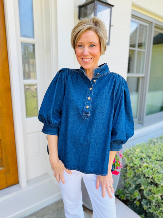 The Deb Denim Top