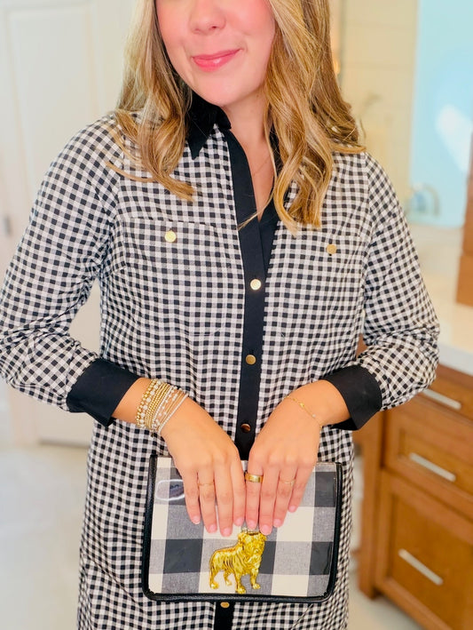 The Harper Dress/ Black Gingham