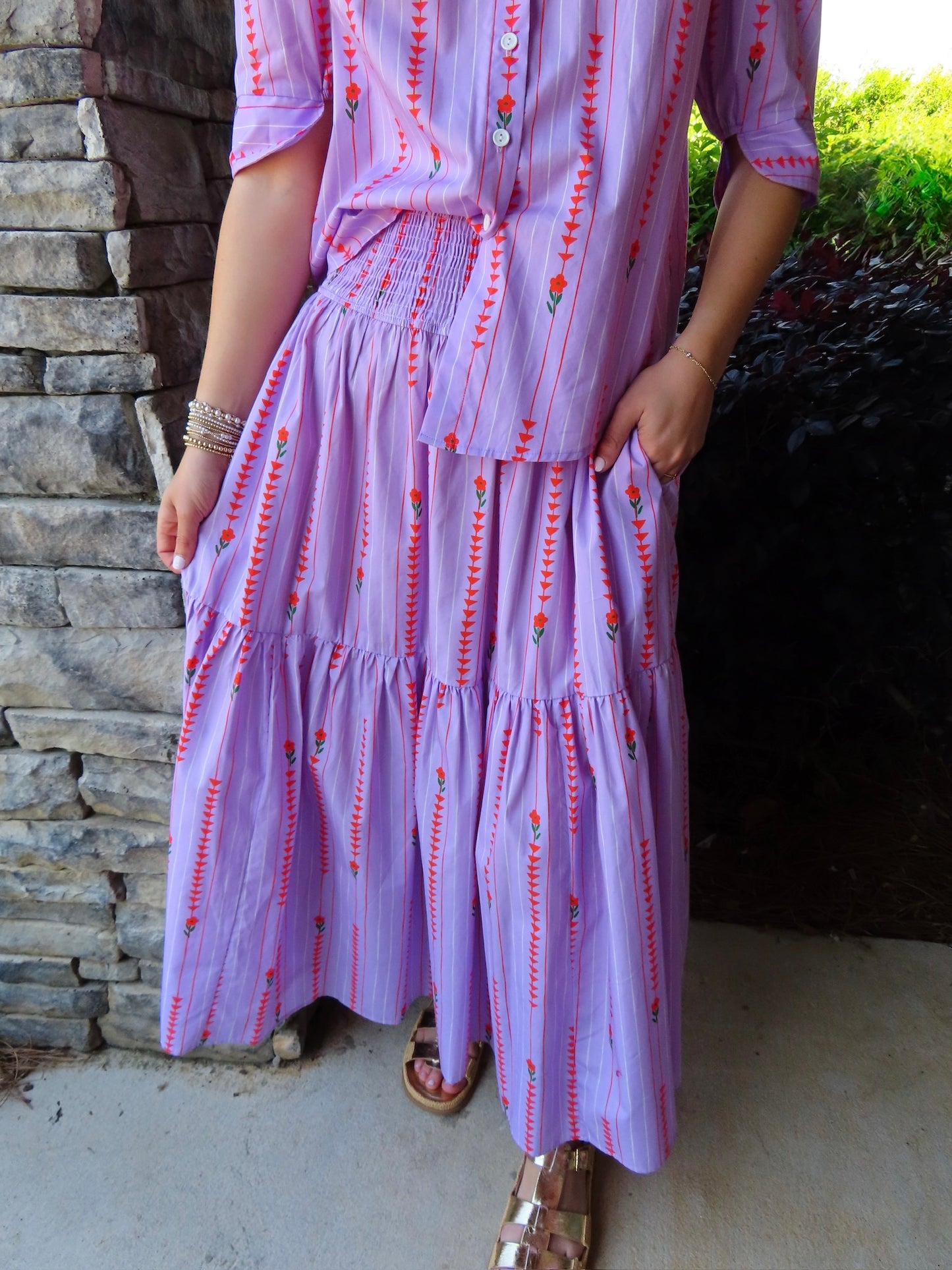 The Aerin Maxi Skirt/ Fleur Path