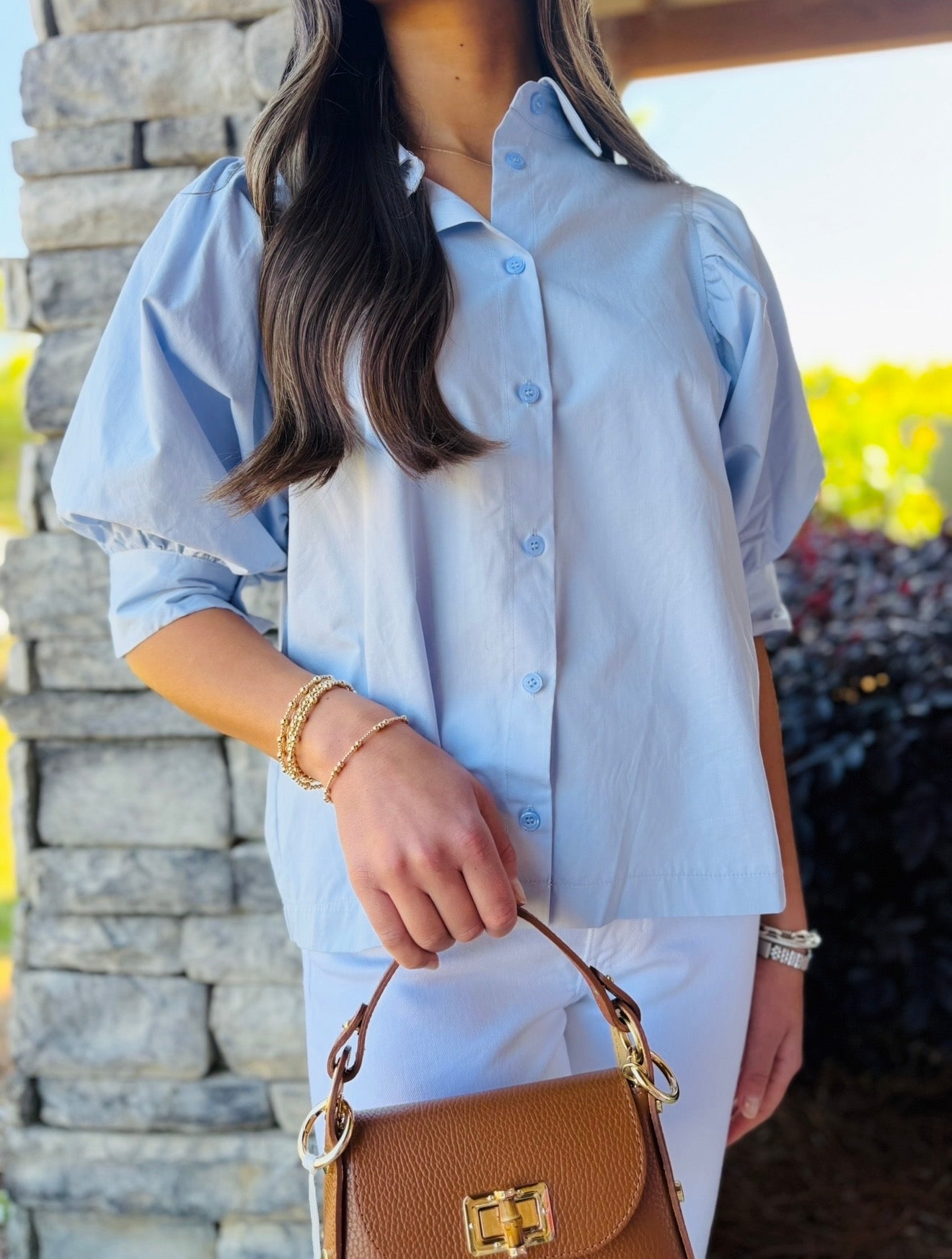 The Brynn Button Blouse
