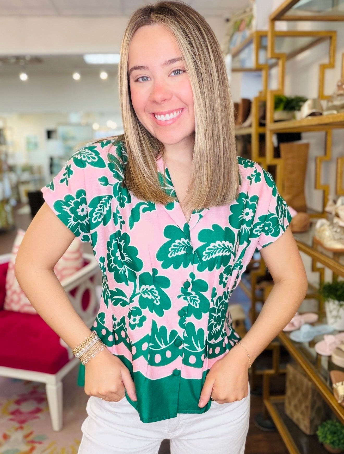 Joy + Joy/ The Preston Pleated Blouse