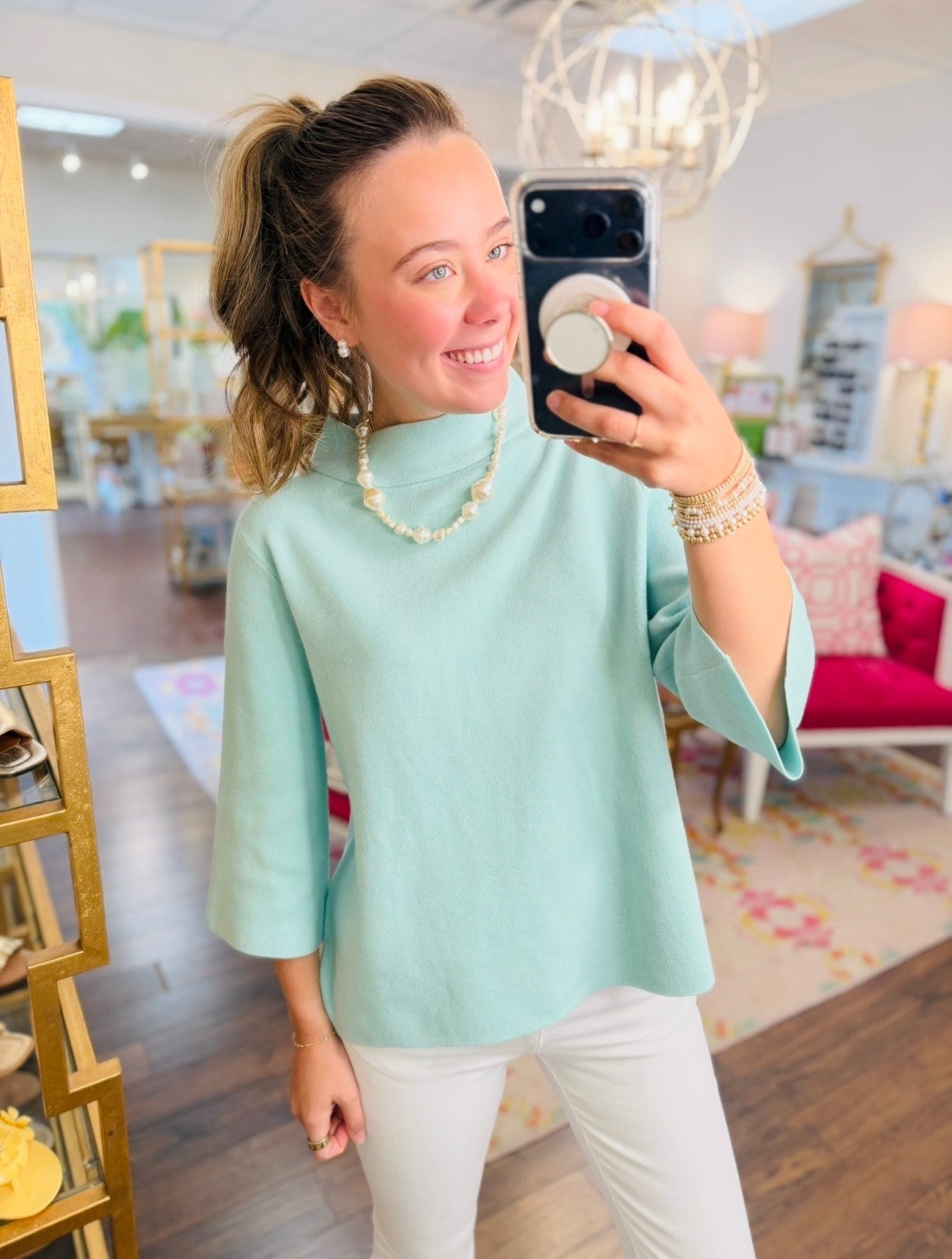 The Meredith Mock Neck Sweater