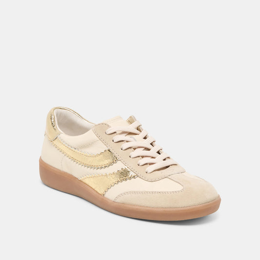 Dolce Vita/ The Merit Sneaker/ White + Gold