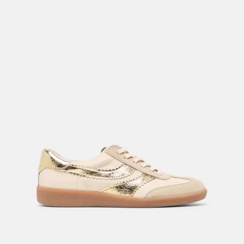 Dolce Vita/ The Merit Sneaker/ White + Gold