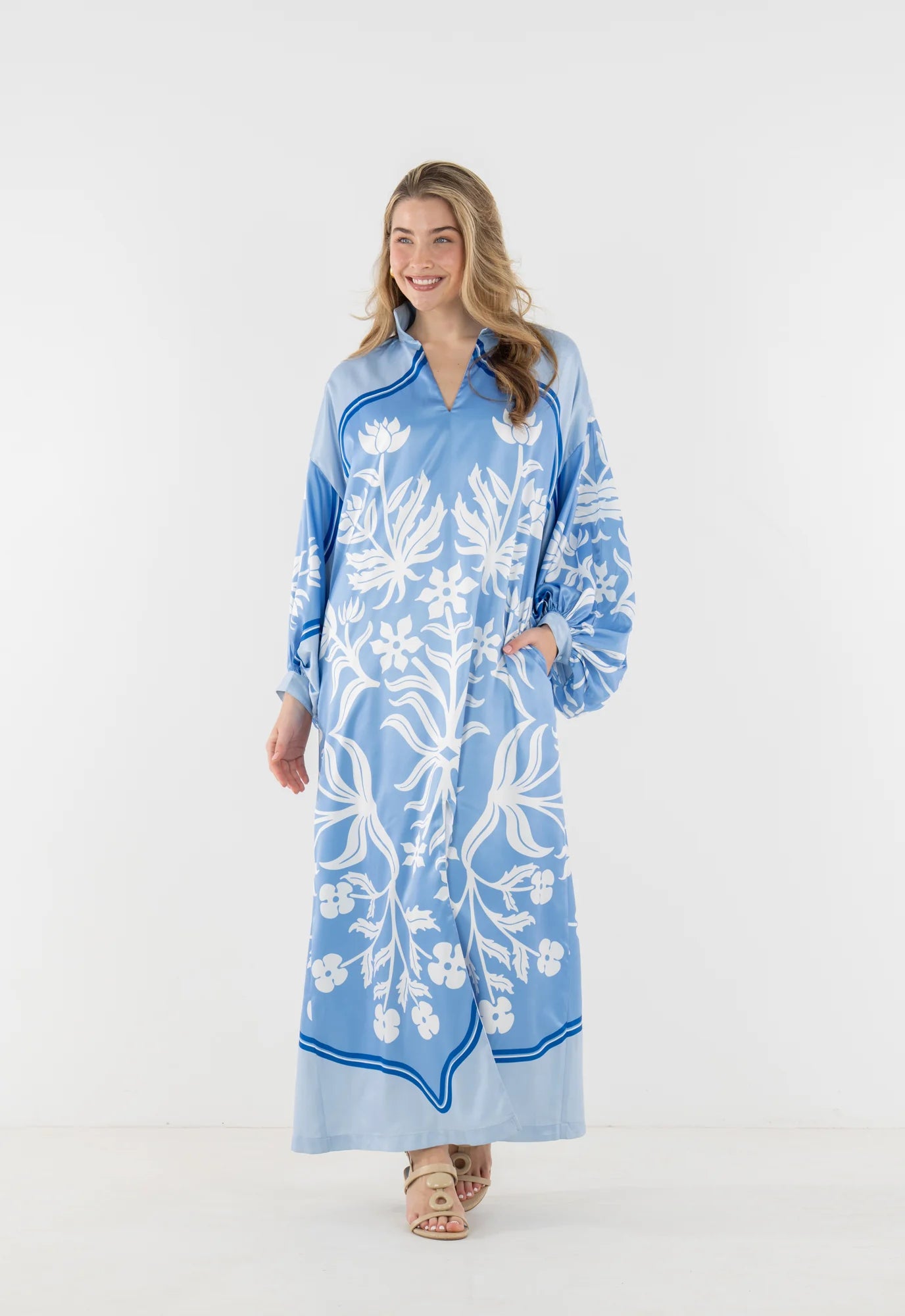Emily McCarthy/ Fiona Dress/ Dutch Tile / FINAL SALE