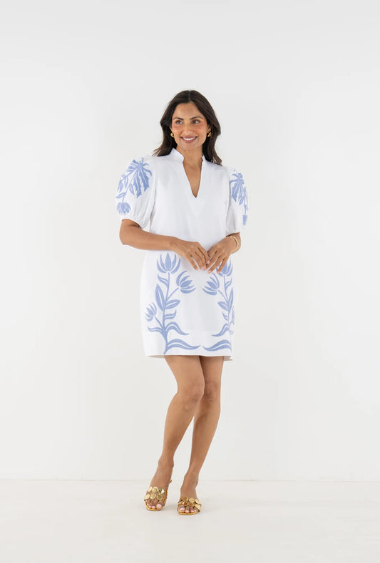 Emily McCarthy/ Hampton Mini Dress/ Dutch Tile