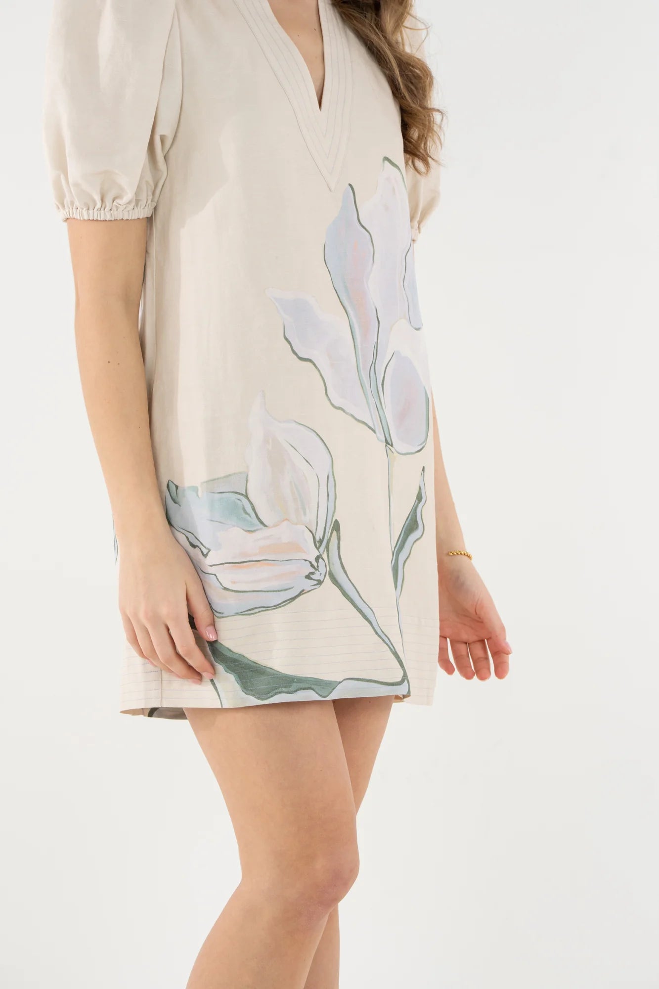 Emily McCarthy/ The Hampton Mini Dress/ Lavender Fields