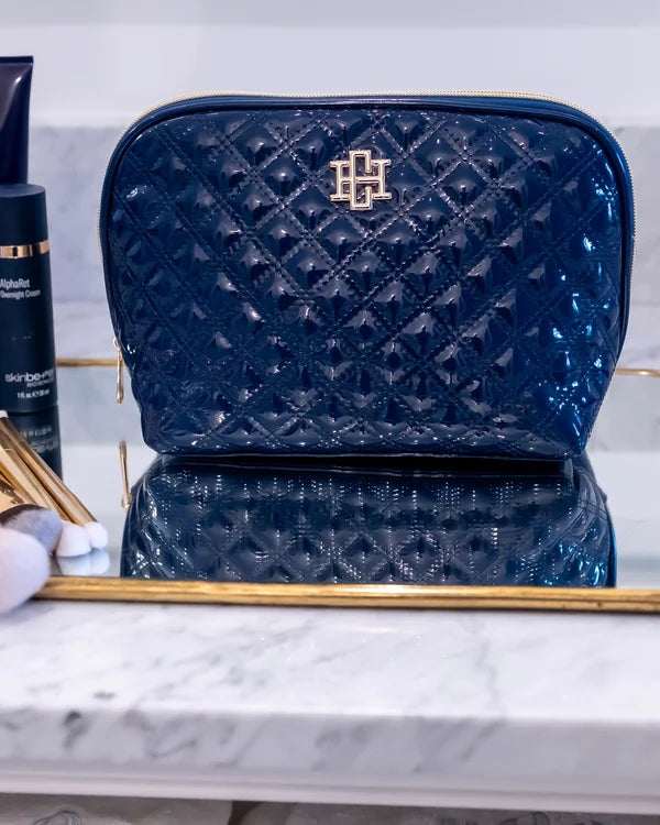 The Capri Large Pouch/ Navy Patent