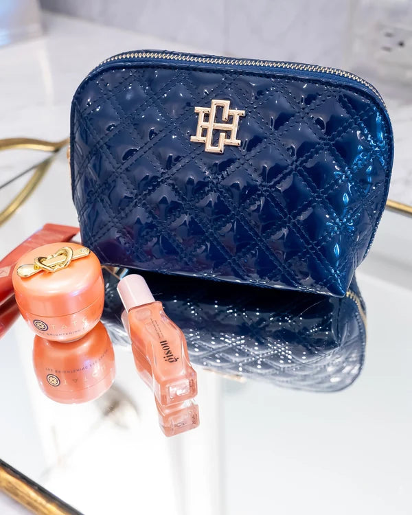 The Ibiza Small Pouch/ Navy Patent