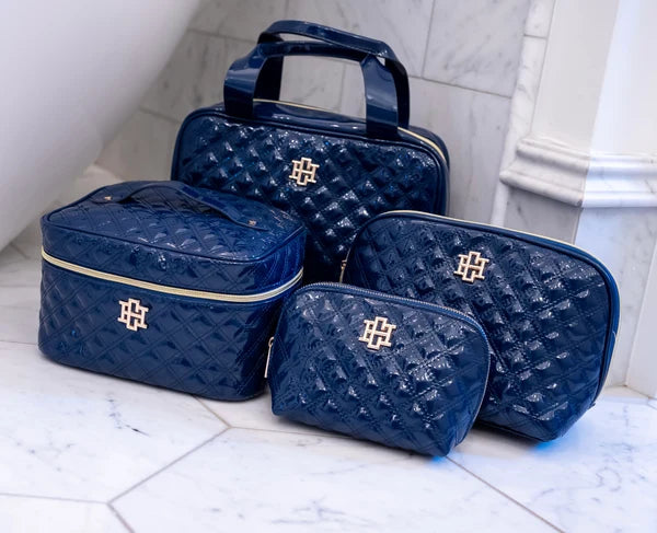 The Ibiza Small Pouch/ Navy Patent