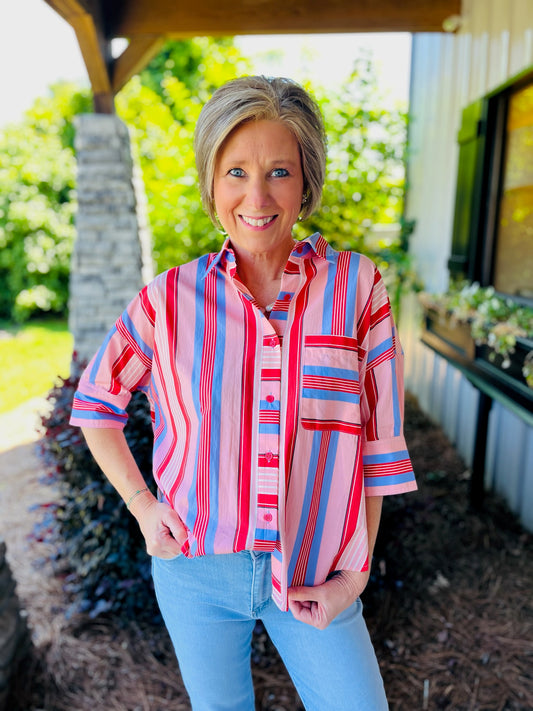 Joy + Joy/ The Steph Striped Shirt