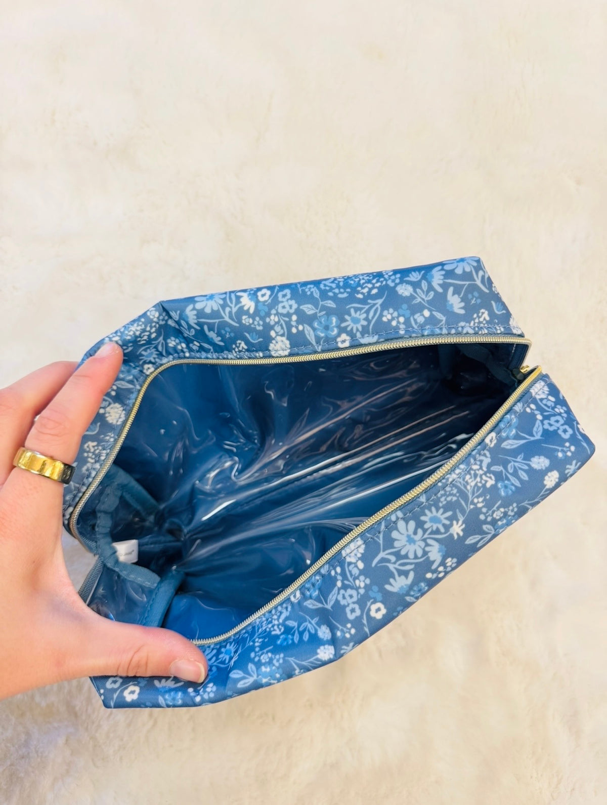 MS/ The Let's Face It Cosmetic Bag/ Petal Charm Blue