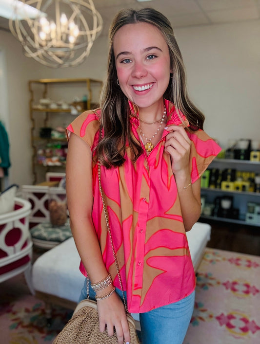 CROSBY/ Billie Blouse/ Pressed Floral