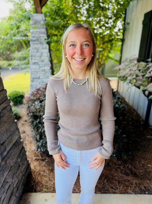 The Classic Crew Ribbed Sweater Top