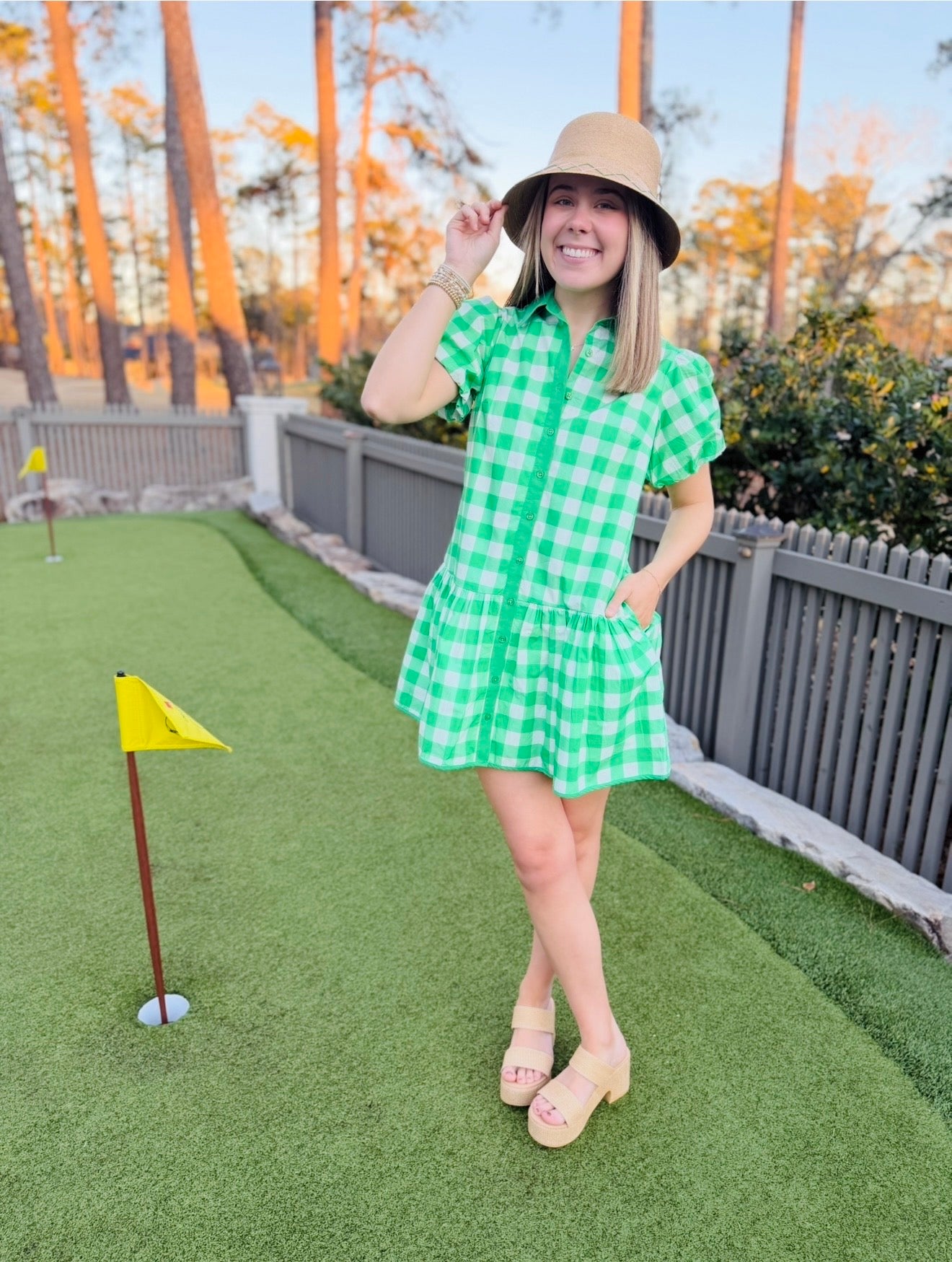 The Jana Dress/ Green Buffalo Check