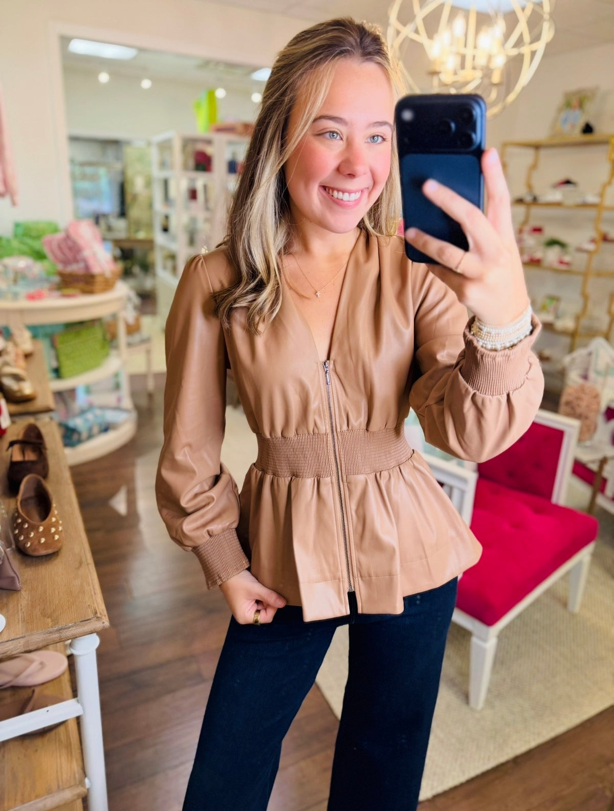 The Lilli Leather Top