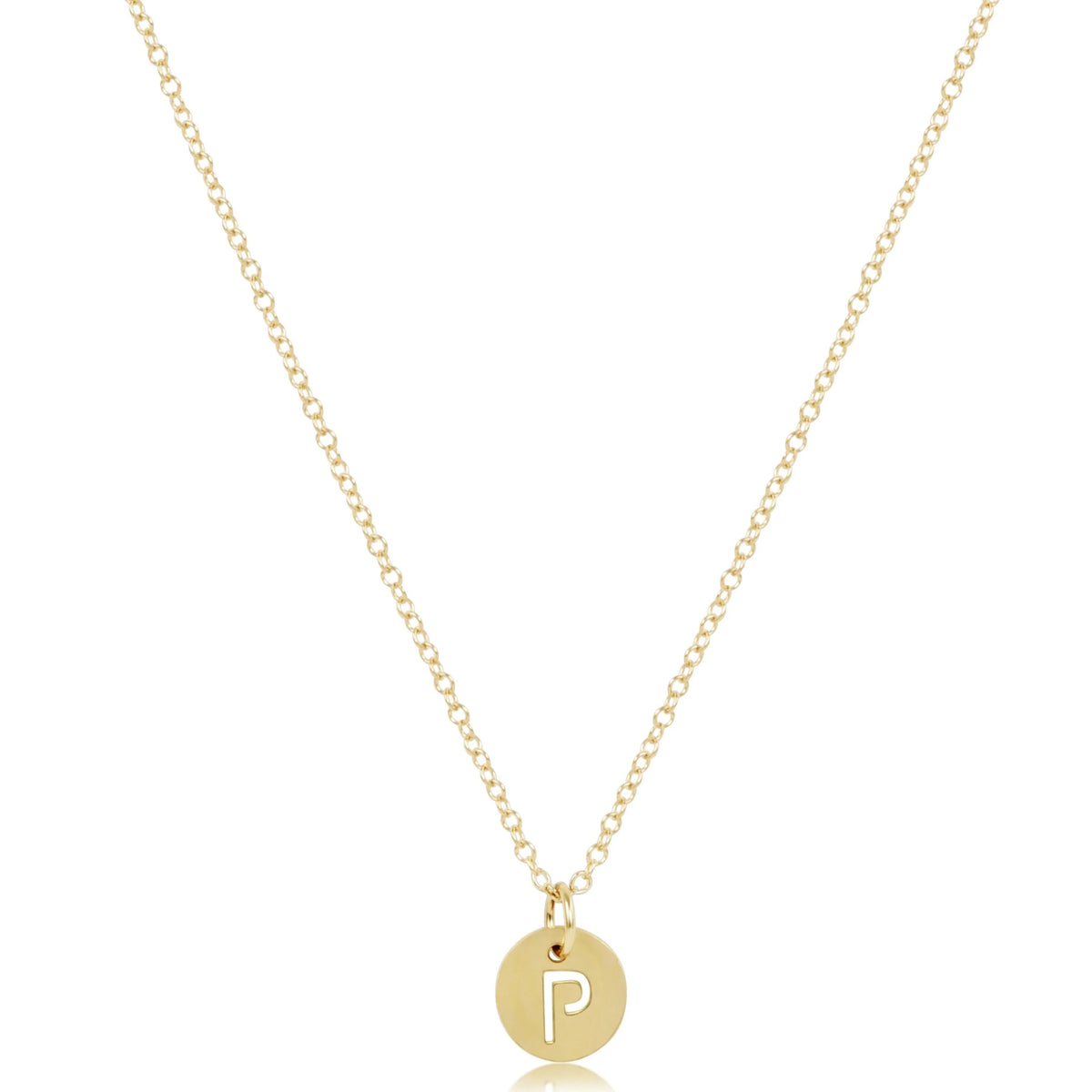 ENewton/ 16" Necklace Gold-Respect Small Disc
