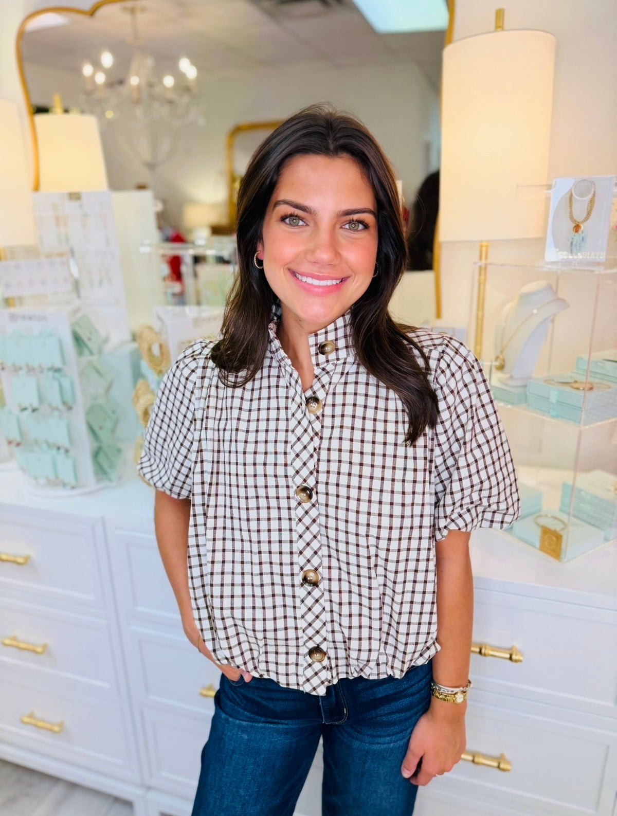 The Cely Check Top