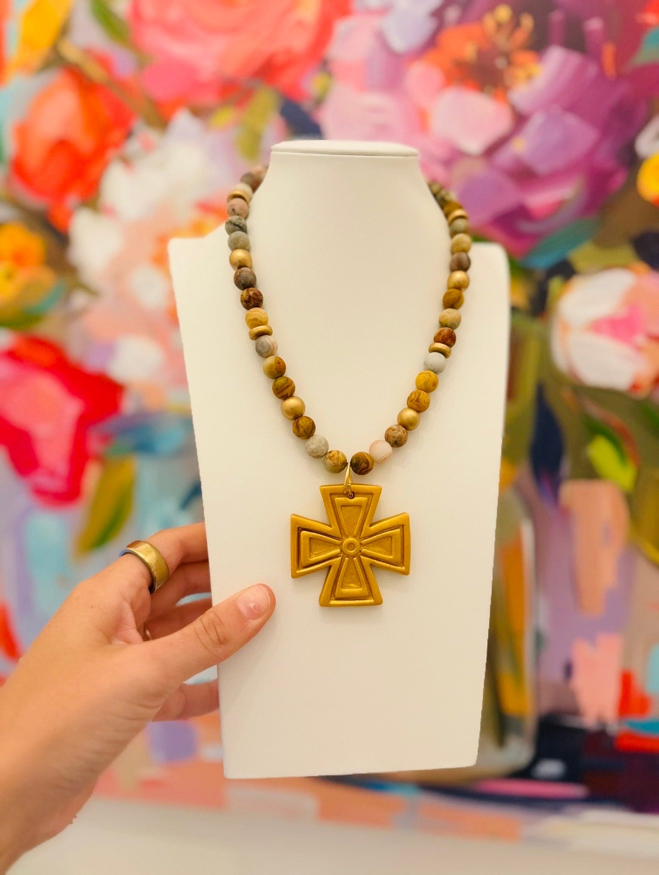 Hidden Truth Jewelry/ The Jasper Necklace + Anna Cross