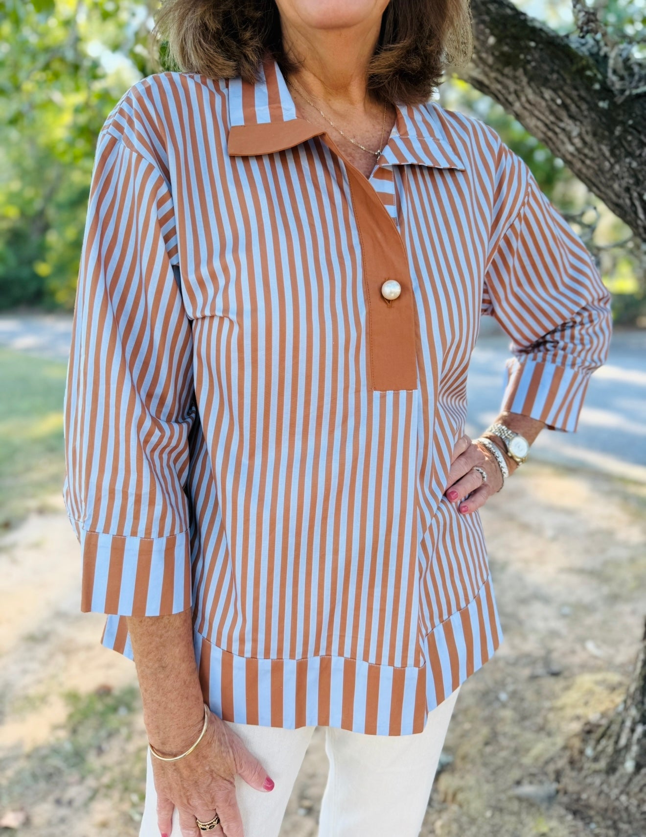 The Stella Striped Blouse