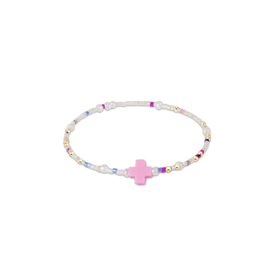 EGirl/ Hope Unwritten Signature Cross Bracelet-With Sprinkles On Top