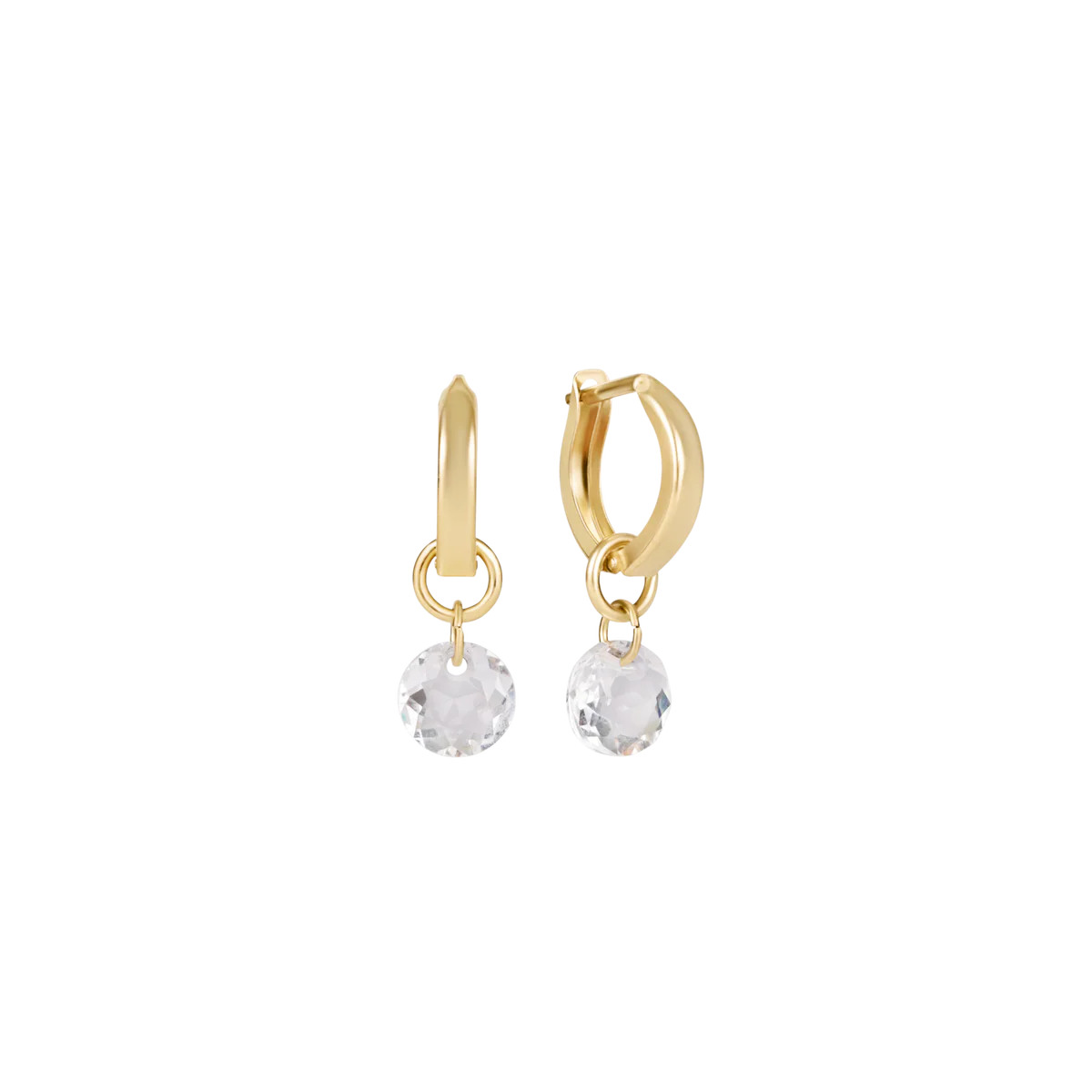 ENewton/ Huggie Gold 0.5" Hoop-Reflection Small Charm 04