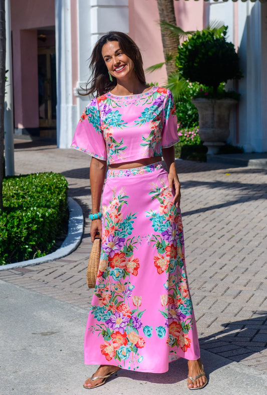 Elizabeth James/ The Paloma Top/ Tulip Tapestry