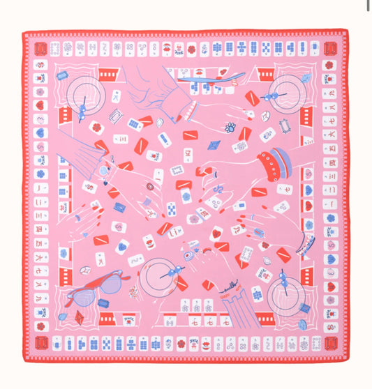 The Mahjong Silk Scarf