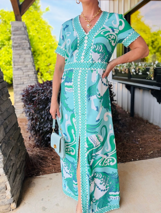 CK Bradley/ The Leland Dress/ Nouveau Robins Egg