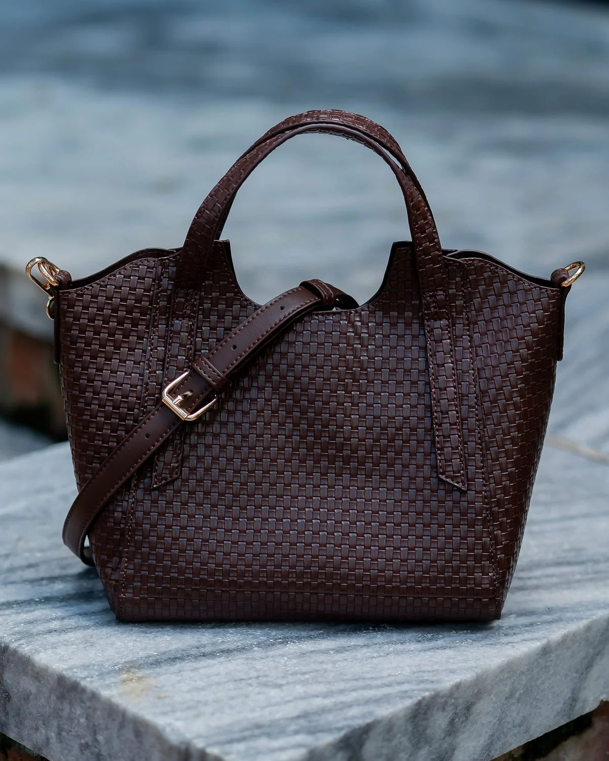 The Kendall Mini Tote/ Chocolate BW
