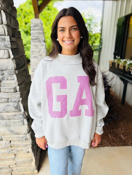 The GA Embroidered Mock Neck
